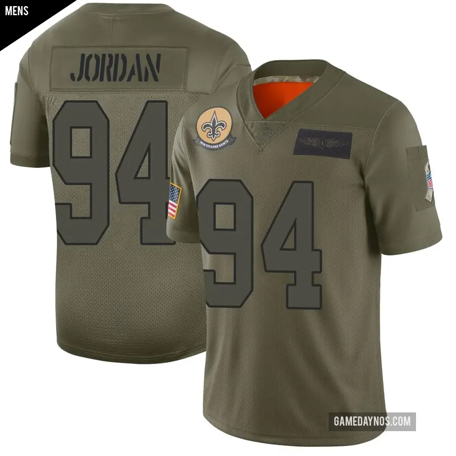 Men's New Orleans Saints ＃94 Cameron Jordan Camo Limited 2019 Salute to Service Jersey