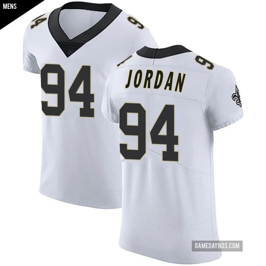 Men's New Orleans Saints ＃94 Cameron Jordan White Elite Vapor Untouchable Jersey