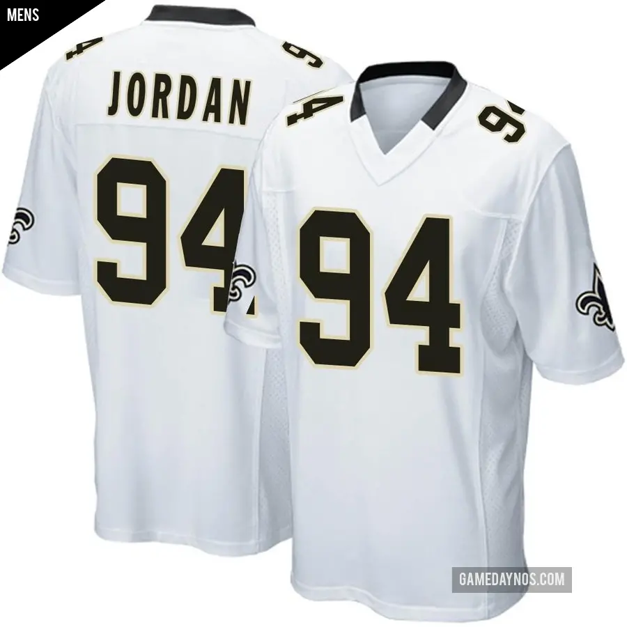 Men's New Orleans Saints ＃94 Cameron Jordan White Game Jersey
