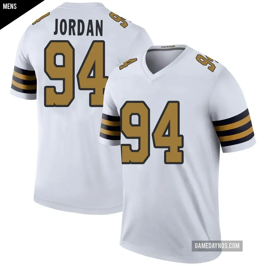 Men's New Orleans Saints ＃94 Cameron Jordan White Legend Color Rush Jersey